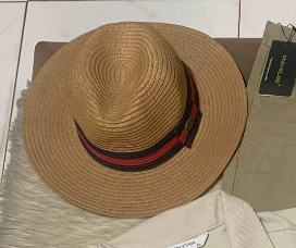 hat with ribbon