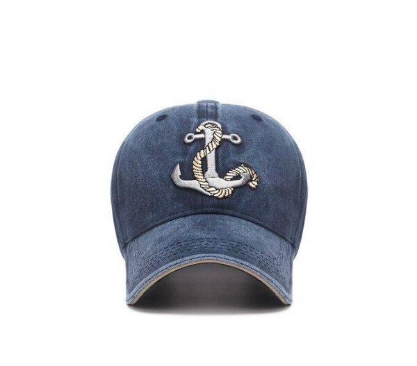 Casquette ancre marine bleue