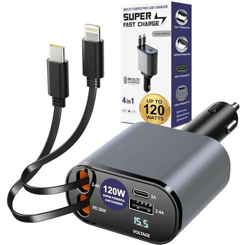 4in1 car phone charger