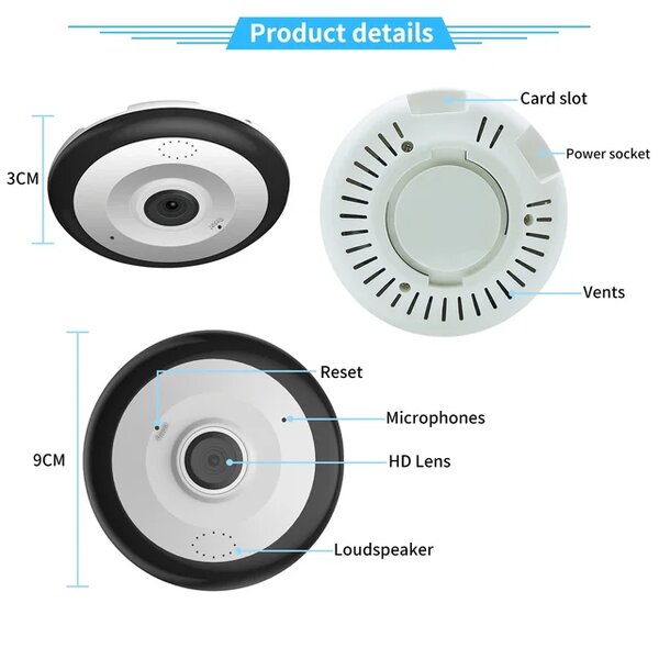 Panoramic wifi Cctv camera