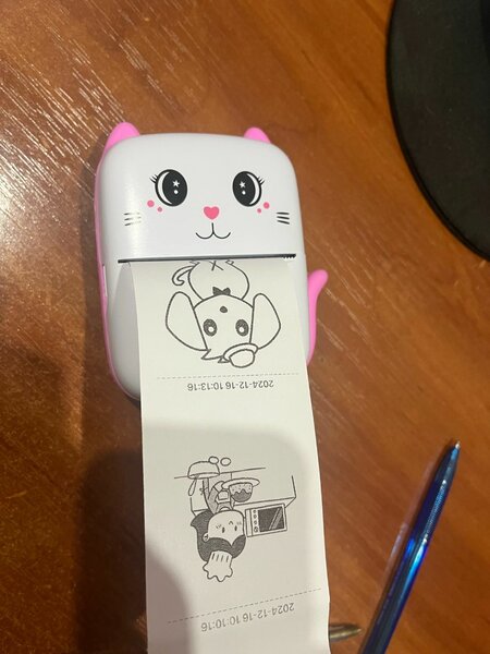 Mini Pocket Printer Cute Kid Camera Bluetooth Thermal Paper