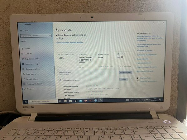 Ordinateur Portable Toshiba Blanc