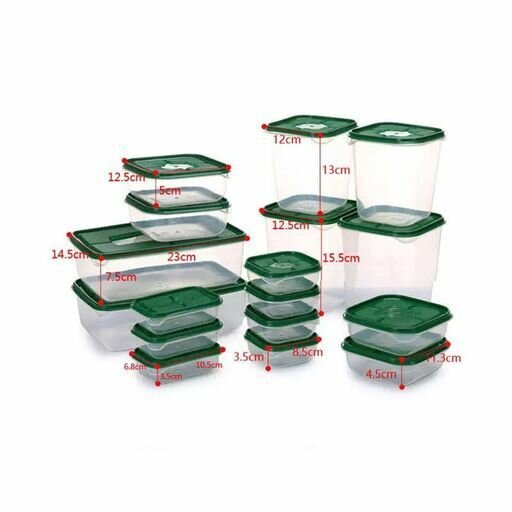 17-piece Plastic Food Storage Containers set