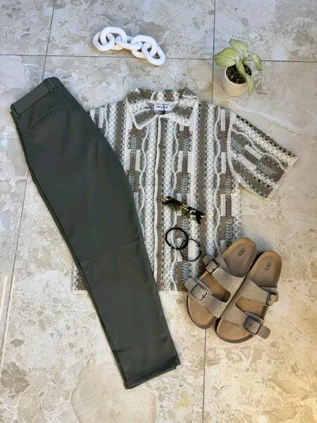 Chemise crochet unisexe élégante