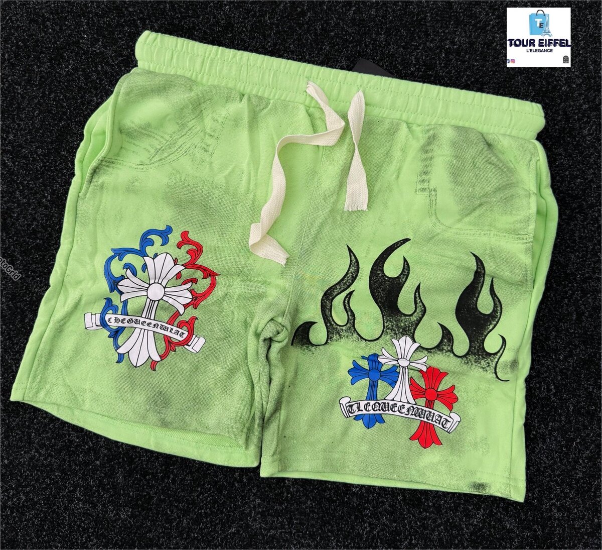 Shorts décontractés vert design