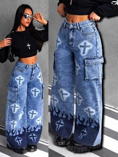 Jeans Femme Cargo Style Urbain