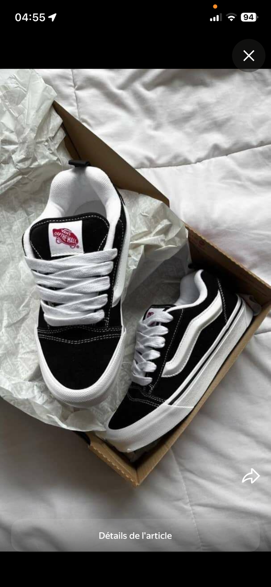 Sneakers tendance noir et blanc
