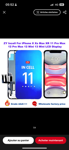 Écran de téléphone