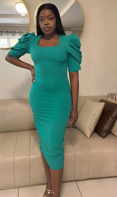 Robe fourreau verte