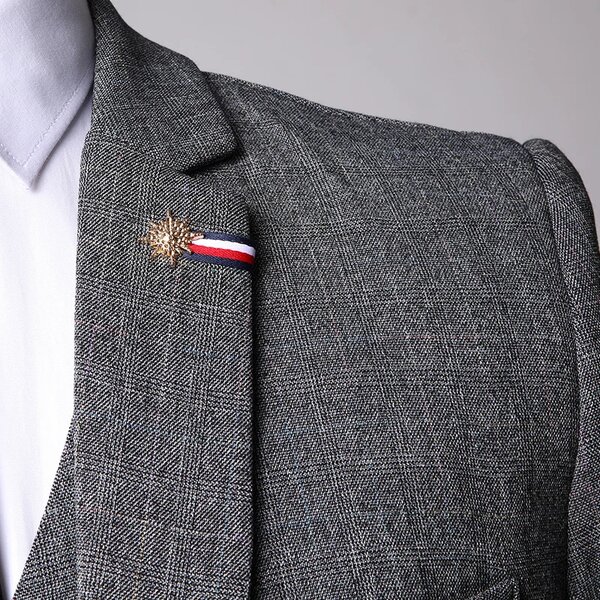 Brand Fashion Men 's Slim Fit Business Suit Men Fashion 3 Pi