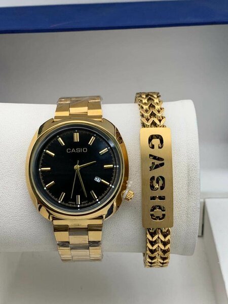 CASIO CHAIN WATCH AND BRACELET