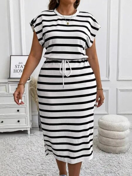 Robe rayée chic
