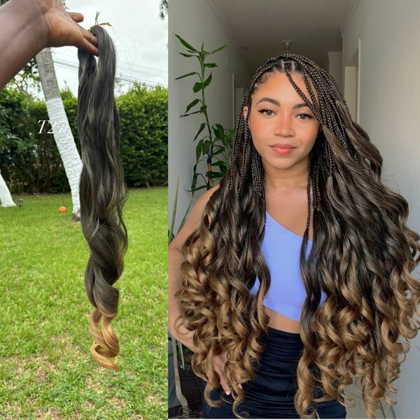 French Curly braid