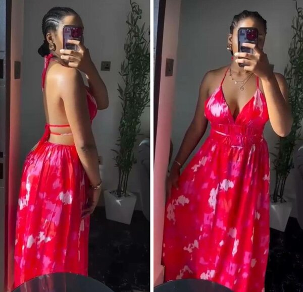 Robe longue d'été rouge
