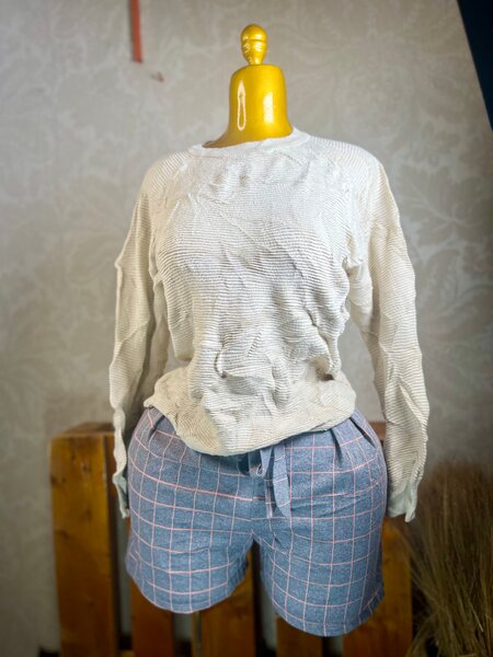 Shorts femme à carreaux élégants