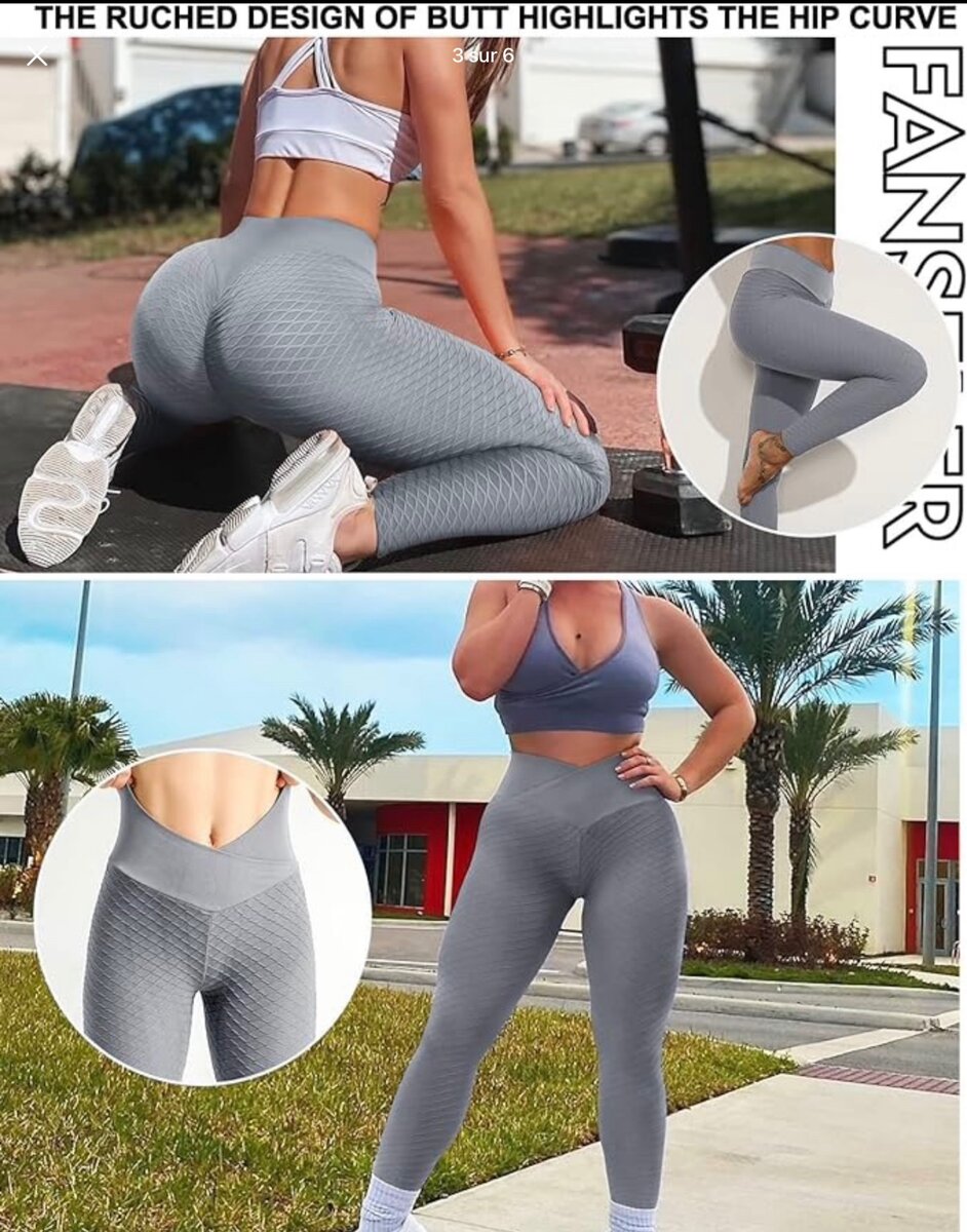 Pantalon de yoga texturé pour femme avec contrôle du ventre
