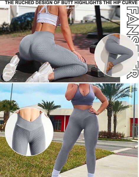 Pantalon de yoga texturé pour femme avec contrôle du ventre