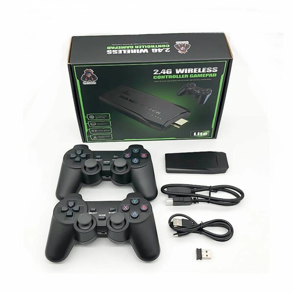 CONSOLE DE JEUX + 20 JEUX TÉLÉCHARGER + 2 MANETTE