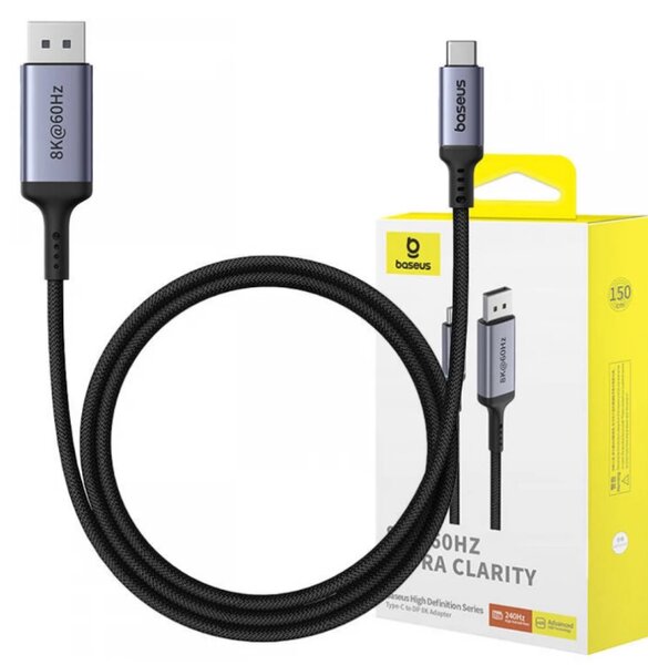 Câble Unidirectionnel USB-C Vers DisplayPort 1.4 8K 60 Hz Ha
