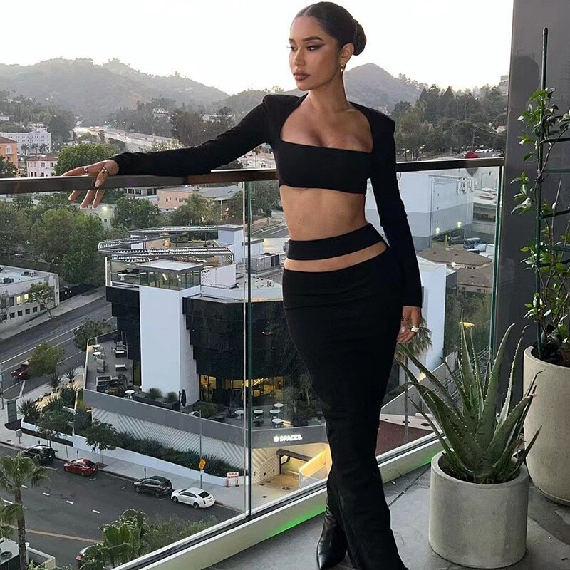 Sexy Two piece skirt and top