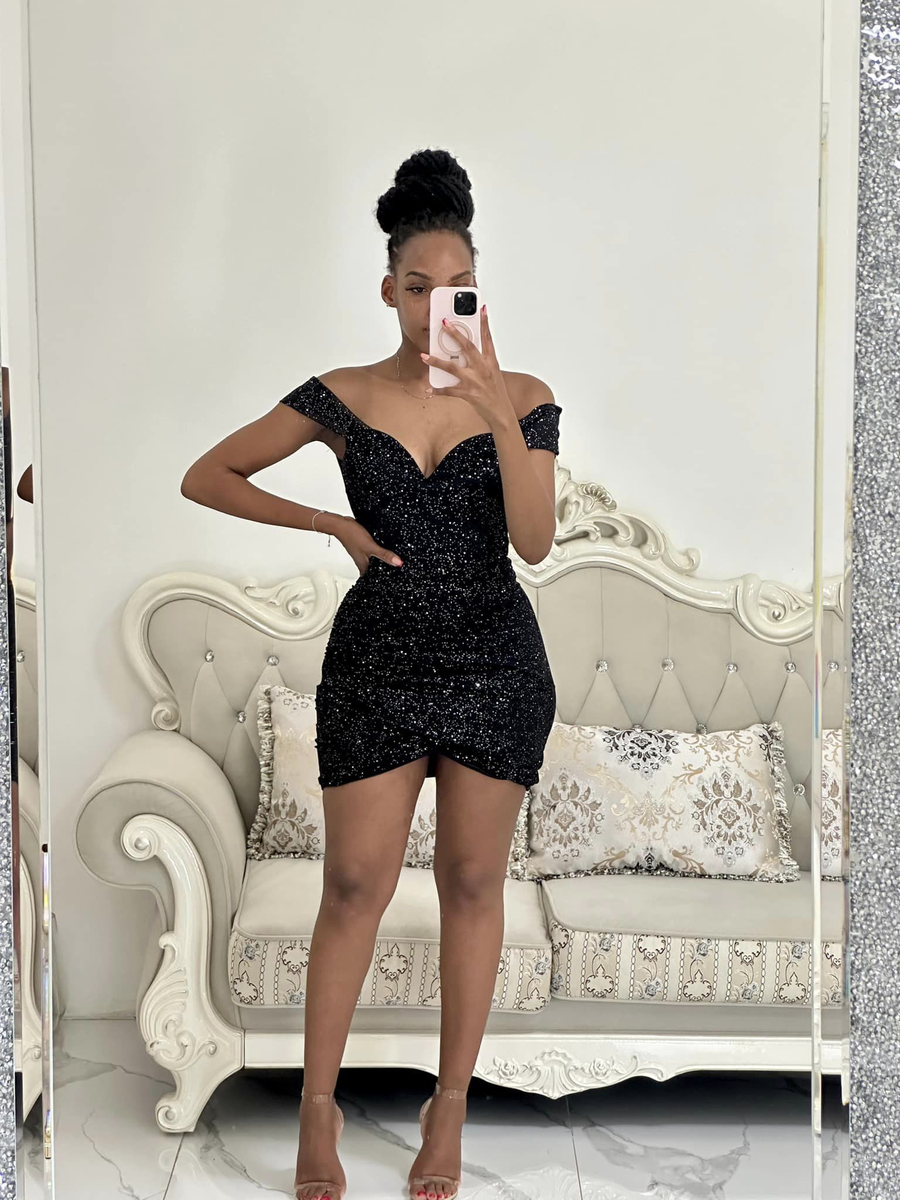 black short dress