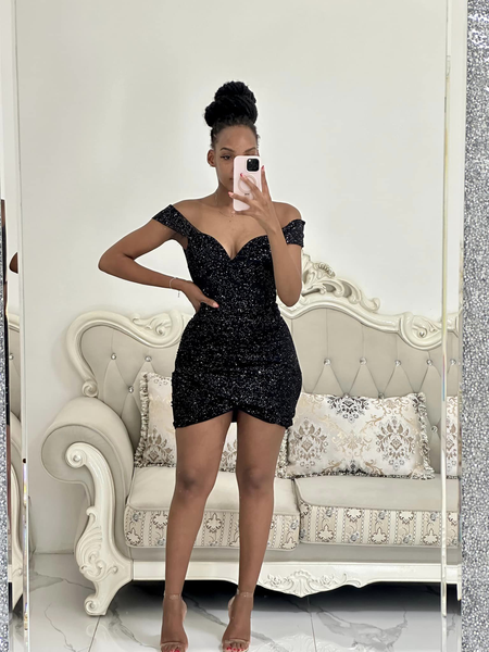 black short dress