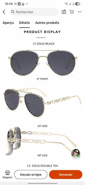 Lunettes de Soleil Mode