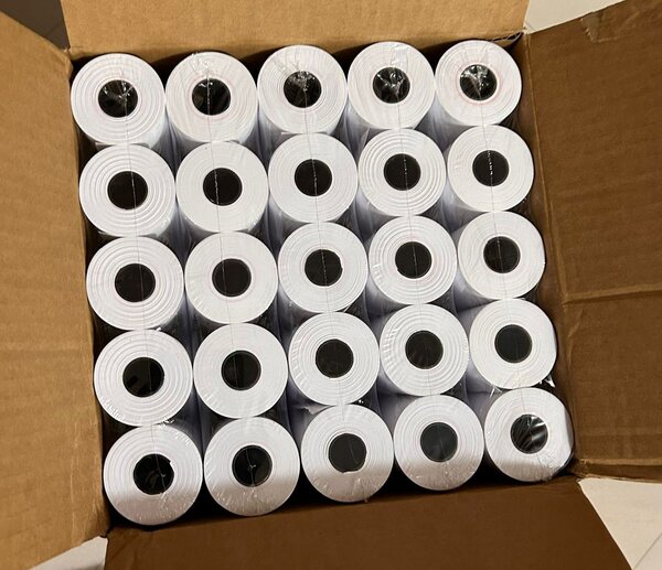 Rouleaux papier thermique 57mm blanc