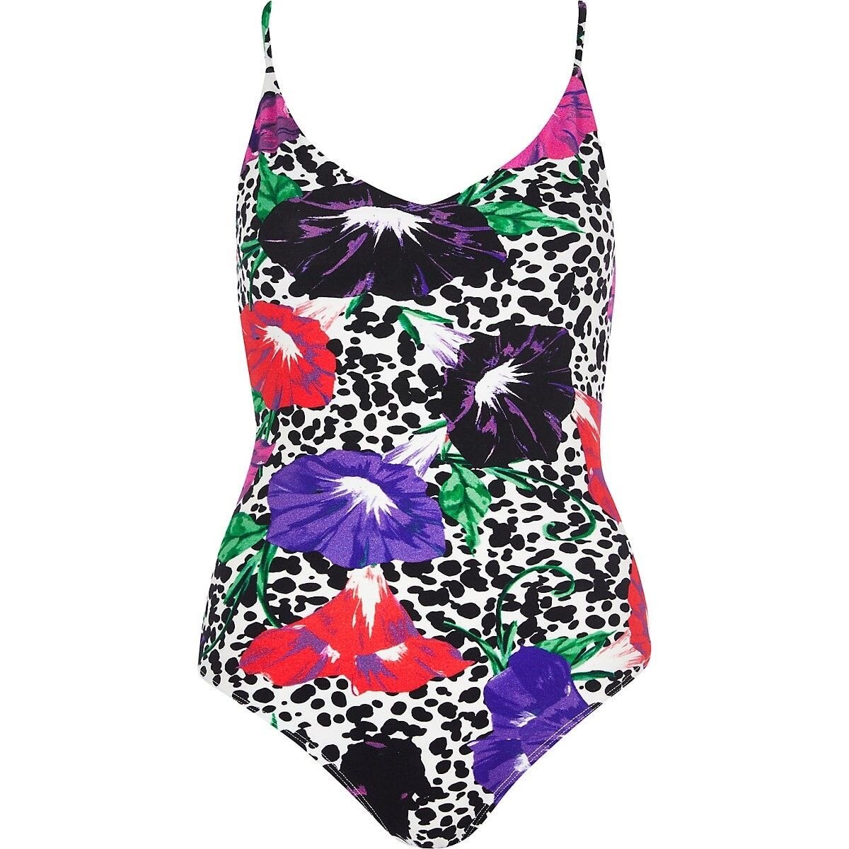 Maillot de bain fleuri femme
