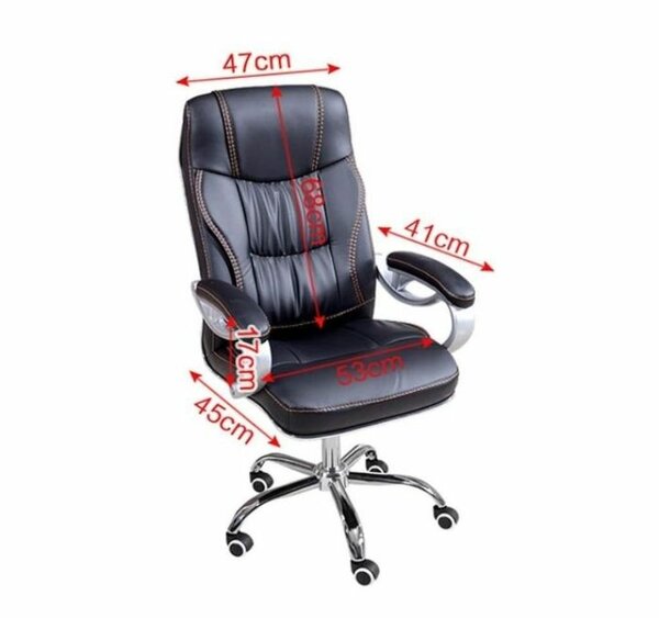 Executive Leather Swivel Chair - Black