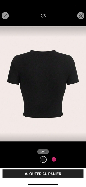 T-shirt "BADDIE" Femme Noir