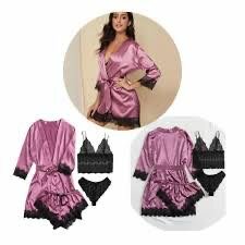 Ensemble nuisette satin dentelle