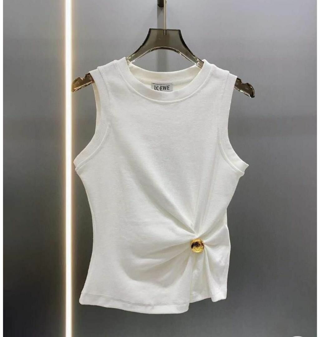 Débardeur blanc noué chic