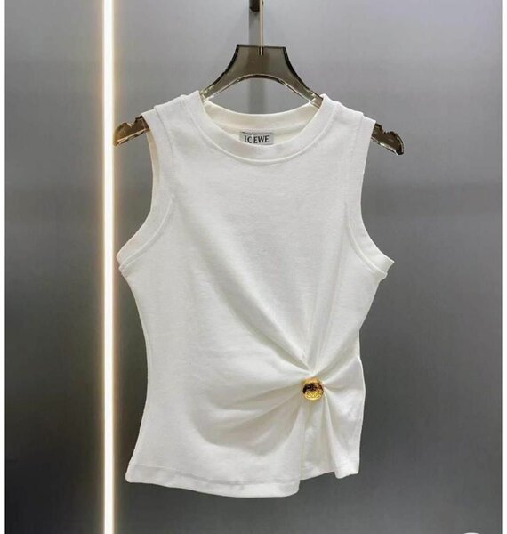 Débardeur blanc noué chic