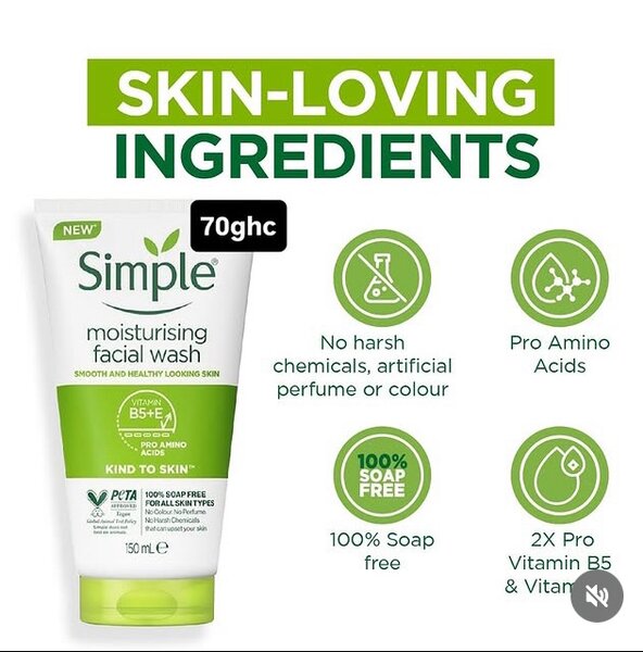 Simple facial wash