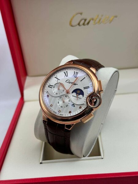 Cartier Chronograph Leather Watch