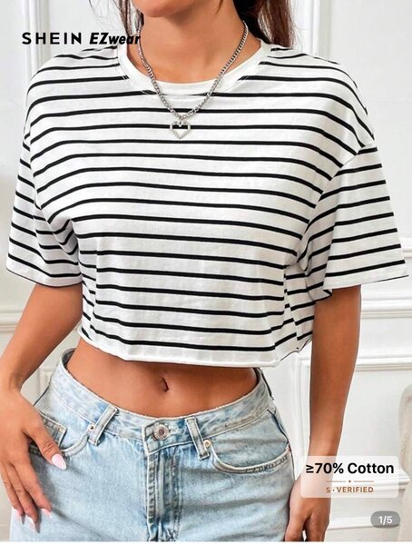 T-shirt rayé en coton