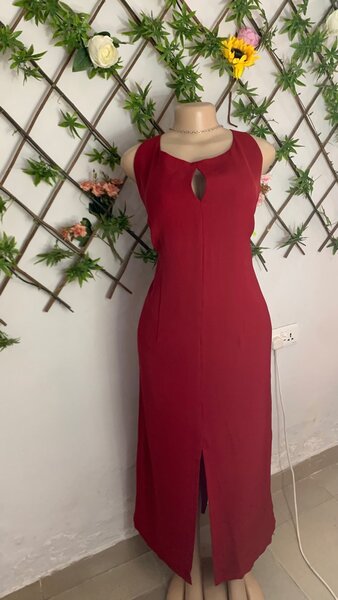 Full length dress with front and back slit