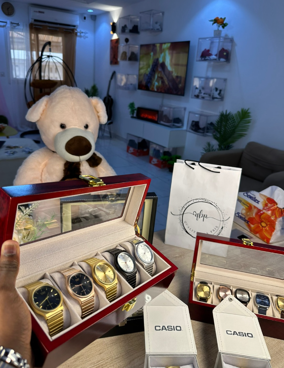 Montres Casio métal avec cadran rond