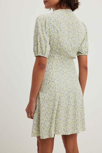 Green Flower Mini Dress