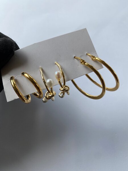 3-In-1 Hoop Earring Set