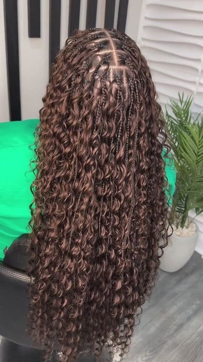 Mèches bouclées boho braids