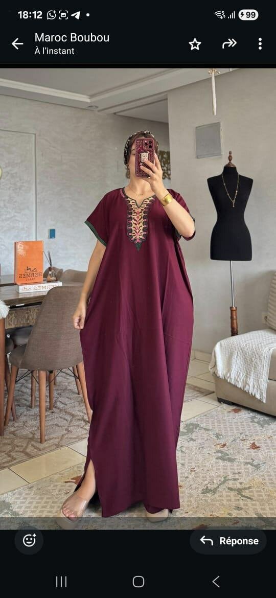 Boubou marocain Élegant Femme