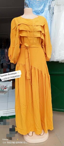 Complet jupe jaune