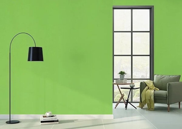 Peinture murale verte vive