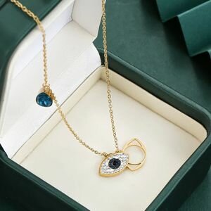 3D Fashion Chaîne En Acier Inoxydable Pendentif œil De Fatima