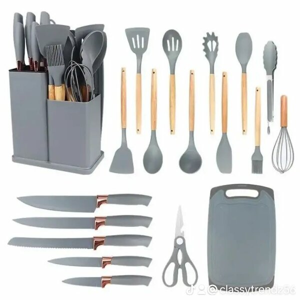 19pcs silicone ladles