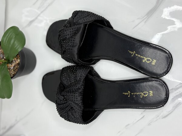 Mules à talons perlées femme