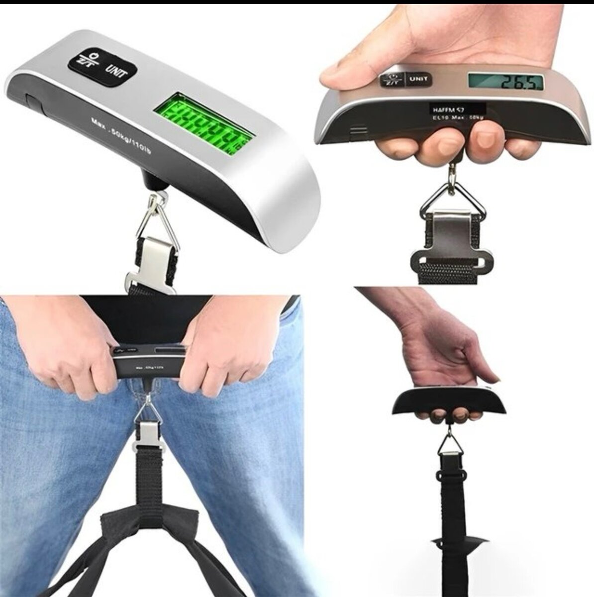 Balance électronique - Portable Jusqua 50 Kg - Gris/Noir