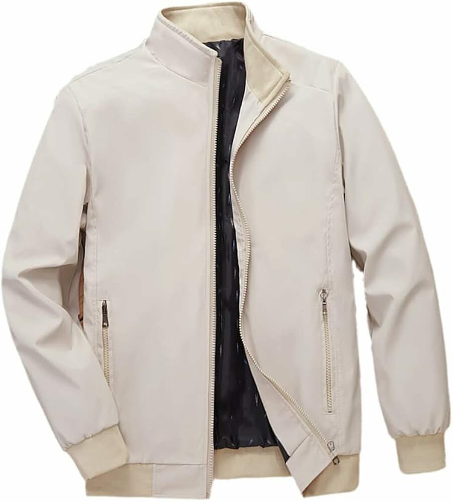 Blouson Homme Décontracté Zippé